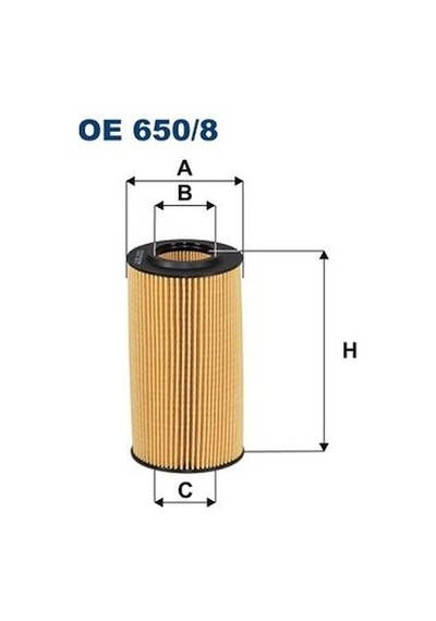 Fıltron Oe650/8 Yag Fıltresı A4 15 A6 14 A7 14 Q7 15 3.0 Tdı