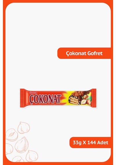 Ülker Çokonat Çikolata 144 x 33 G