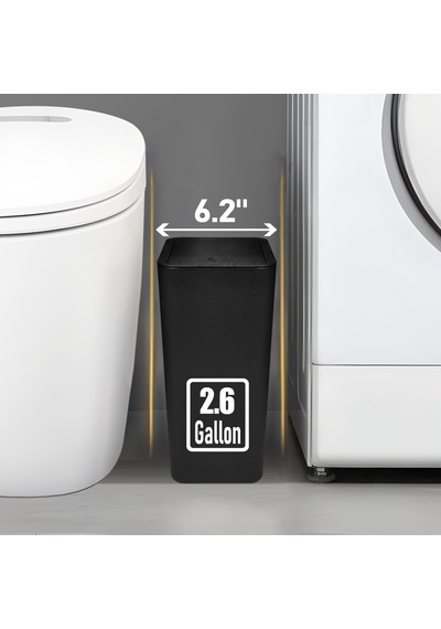 Kapaklı Banyo Çöp Kovası, 10 Litre / 2,6 Galon İnce Çöp Kovası, Mutfak, Yatak Odası, Oturma Odası, Ofis İçin Diğer