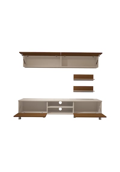 Decoraktiv Eko 5 Mdf Dvd Krom Ayaklı Tv Ünitesi Tv Sehpası Beyaz - Ceviz