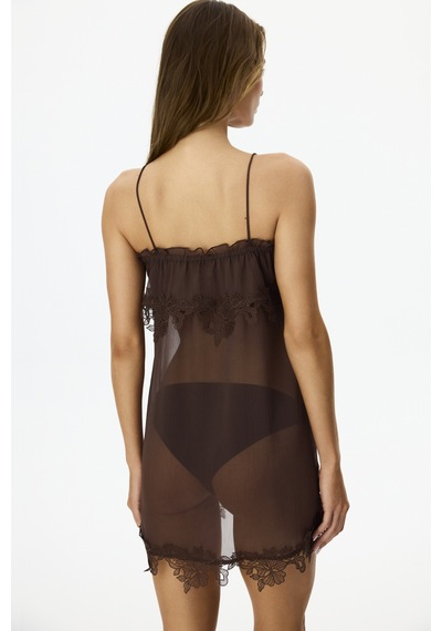 Penti Kahverengi Jasmin Chiffon Gecelik Bbw