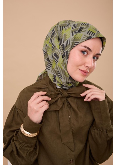 Silk Home Yaz Esintisi Eşarp 150001-07 Yeşil, Antrasit, Fıstık Yeşili