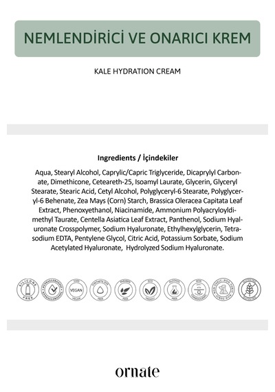 Kale, Niacinamide Ve Centella İçeren 24 Saat Etkili, Sebum Dengeleyici Nemlendirici Yüz Kremi 50 Ml