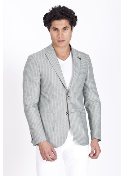 Ncs Jeans Erkek Casual Slim Fit Dar Kesim Mono Yaka Blazer Ceket 4865-Haki