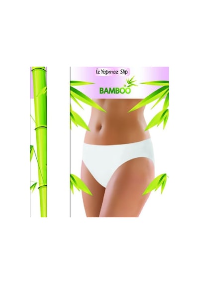 Q-En Bambu Bayan Slip Düşük Bel Karışık Renk 10 Adet B903