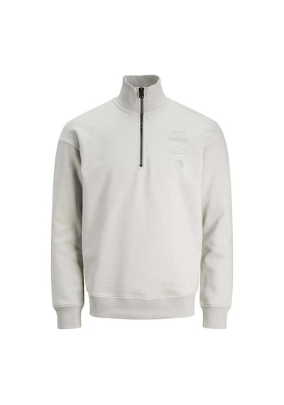 Jack & Jones Erkek Jcoreflect Dik Yaka Regular Fit Sweatshirt 12242262 Gri