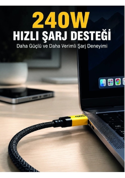Mey Najmaddin 240w 3'ü 1 Arada Hızlı Şarj Kablosu Usb Type-c Lightning Micro Usb Najmaddin Belirtilmemiş