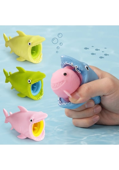 Sürpriz Karakterli Köpek Balığı Tasarımlı Squishy - 12'li Paket - Minik Balıklı