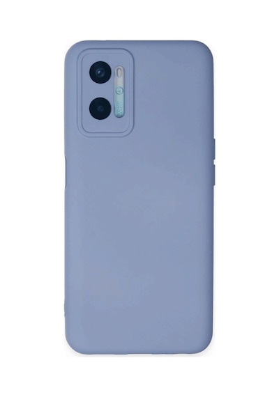 Oppo A96 Kılıf Kamera Korumalı Silikon Rubber Arka Kapak Lila