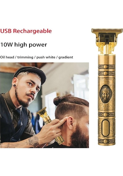 T9 Vintage Saç Düzeltici Usb Şarjlı Saç Sakal Tıraş Makinesi