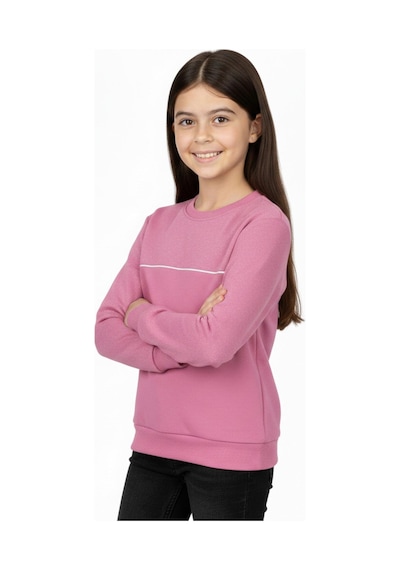 Kız Çocuk Taşlı Sweatshirt Bgl-st05268 Pembe