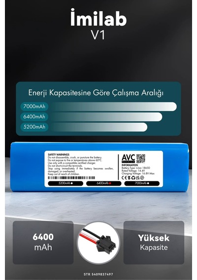 İmilab V1 6400mah Robot Süpürge Bataryası M.ö