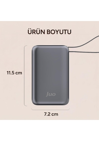 Tr 30000mah 65w Led Ekranlı Usb-a + Type-c Dahili Kablolu Powerbank Taşınabilir Pd Hızlı Şarj Cihazı