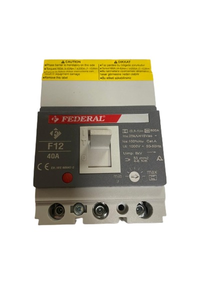 Federal F12 40A Ayar Sahalı Kompakt Şalter