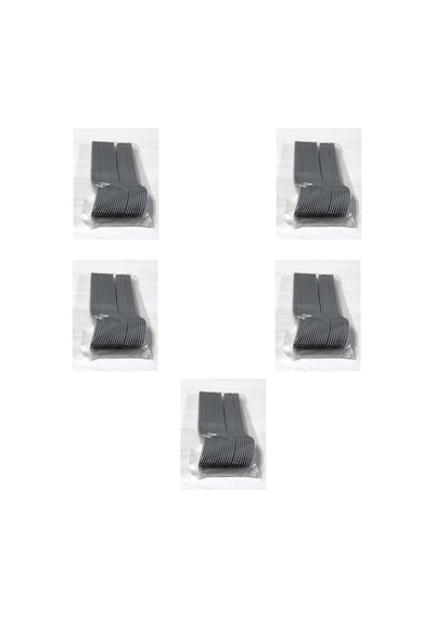 Plastik Gri Renkli Lüx Parti Doğum Günü Çatal - 18 Cm. - 25 Adetlik 5 Paket Gri