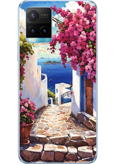 Vivo Y21s/y33s/y32 Uyumlu Ege'nin Kayıp Sokakları Baskılı Silikon Kılıf Renkli