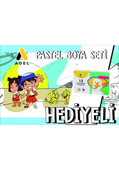 30x120 Boyama Rulosu Yaman Safaride + Adel 12'li Pastel Boya Kale