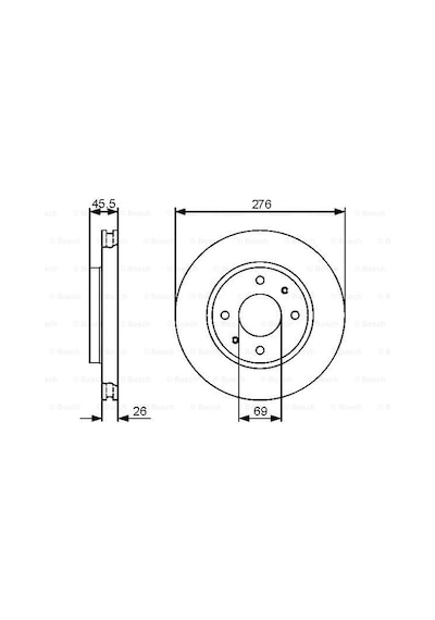 Mitsubishi Lancer 1.6 2003-2010 Bosch Ön Disk 2 Adet