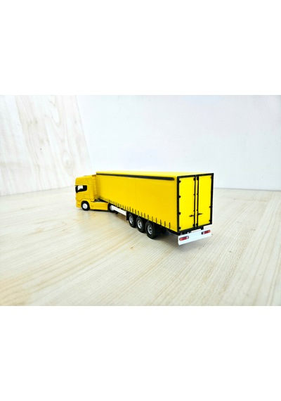 1/64 Ölçek Sarı Scanıa R730 Sarı Tır Maketi 25 Cm Boy
