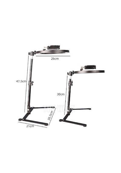 Masaüstü 10 İnç 26 Cm Led Işıklı Ürün Takı Yemek Çekim Standı Tik