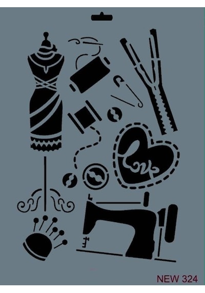 Rich New Seri N-324 Stencil 35X25 Cm