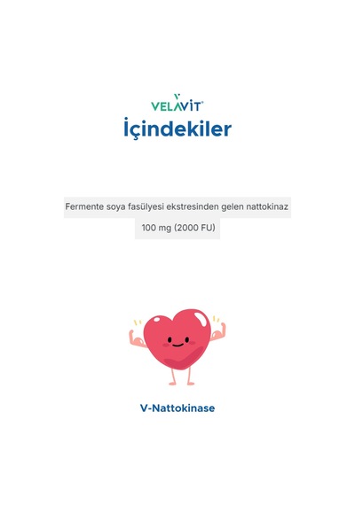Velavit V-Nattokinase Takviye Edici Gıda 30 Kapsül