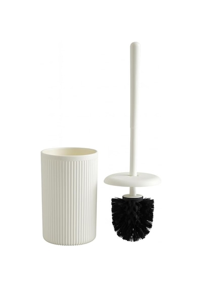 Beyaz-siyah-bej Çizgili Lüks Tuvalet Fırçası Seti 30 Cm Uzunluk / Modern, Şık Ve Dayanıklı Banyo Aksesuarı Çok Renkli