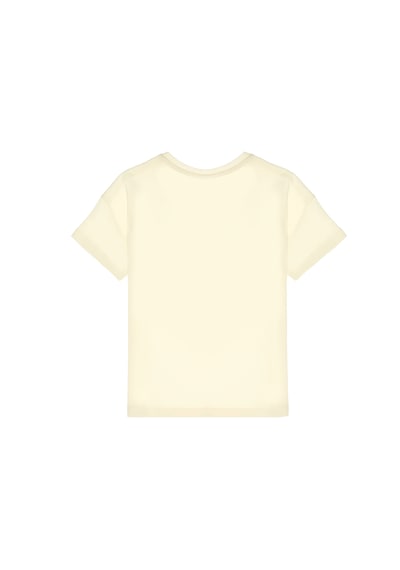 U.S. Polo Assn. Kız Çocuk Krem Bisiklet Yaka Baskılı Pamuk Tişört 50306178-VR071