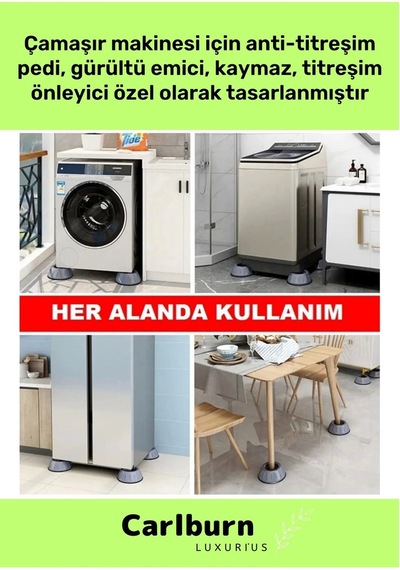 Özel Üretim Gürültü Engelleyici Titreşim Önleyici Kauçuk Çamaşır Bulaşık Makinesi 16 Adet Ayak Pedi