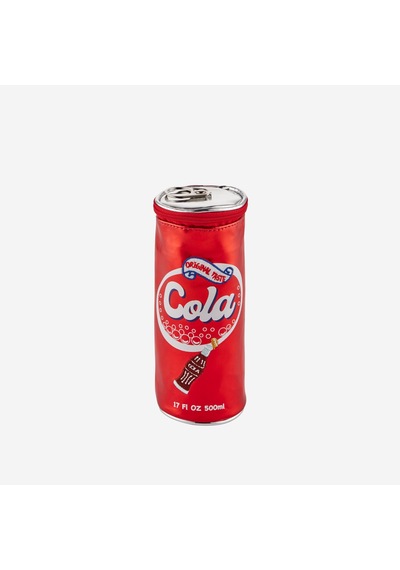 Kırmızı Suni Deri Kola Makyaj Çantası 6,5x17 Cm