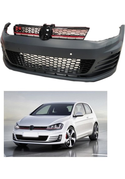 Vw Golf 7 Uyumlu Gtı Ön Tampon Ve Panjur Seti 2013-2017