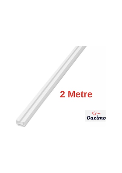 Pvc Tekli Perde Rayı Korniş Sistemi Ölçü Seçenekli Tavan Kornişi 200 Cm Beyaz
