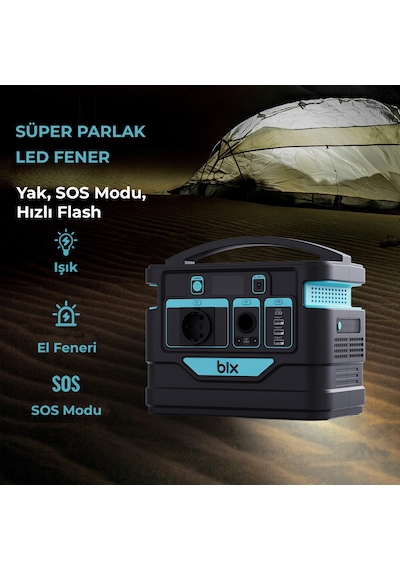 Bix 140000mah 518wh 500w Ac Priz 3 Usb-a 45w Type-c Power Station