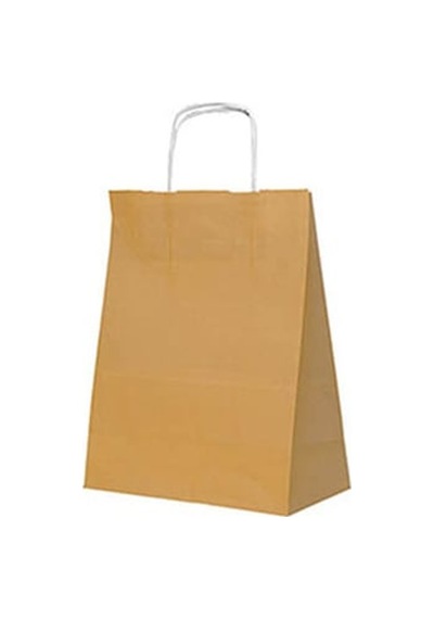 Roll-up Kraft Çanta Altın Küçük Boy 18x24cm 25 Adet 12'li Paket