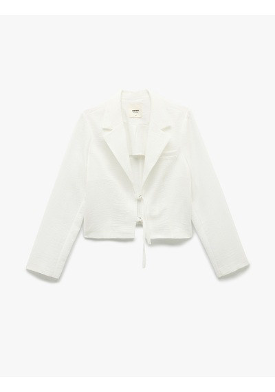 Koton Keten Görünümlü Dokulu Kruvaze Önden Bağlama Detaylı Blazer Ceket Kırık Beyaz 5sak50175uw Ekru Koton Keten Görünümlü Dokulu Kruvaze Önden Bağlama Detaylı Blazer Ceket Kırık Beyaz 5sak50175uw Ekru
