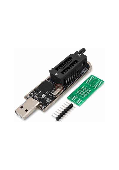 Ch341a Programlayıcı 24/25 Serisi Eeprom Flash Bıos + Soıc8 Test Klipsi