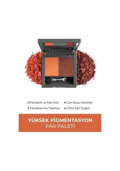 Alix Avien Göz Farı Duo Eyeshadow 204 Pumpkin Cake & Pearly Cinnamon 3 G