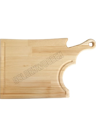 Balta Doğal Ahşap Sunum Tabağı Ahşap Sunumluk Beyaz Çam Boy:45cm En:27cm