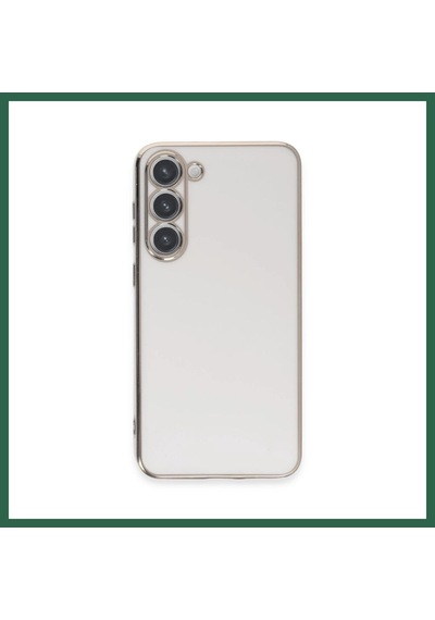 Bezos Samsung Galaxy S23 Kılıf Volet Silikon - Beyaz Bzs01