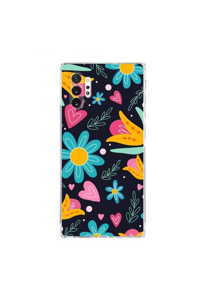 Samsung Galaxy Note 10 Plus İle Uyumlu Retro Color 1 Kamera Korumalı Şeffaf Kılıf Şeffaf