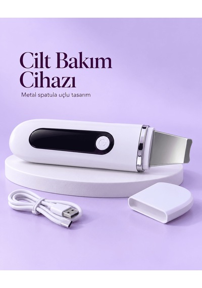 Usb Şarjlı Metal Spatula Uçlu Beyaz Yüz Ve Cilt Bakım Cihazı 54777575