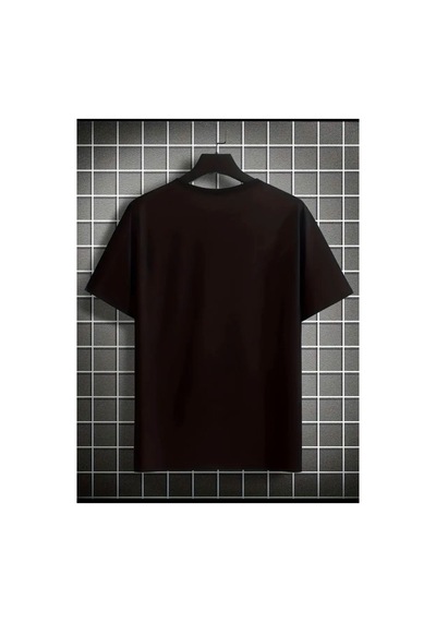 Medinenur California Baskılı Basic T-shirt Siyah