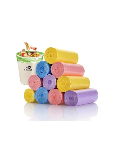 5 Paket Çok Avantaj Paket Mega Boy Lavanta Kokulu Büzgülü Çöp Poşeti 50 Adet Çöp Torbası 60 Lt