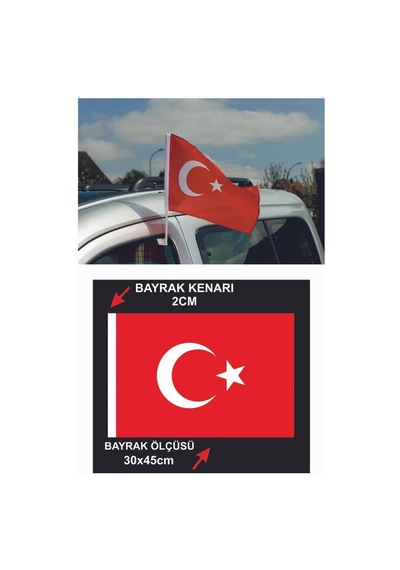 Plastik Otofors Bayrak 30x45 Cm 1 Adet Konvoy Ve Araç Bayrağı Cama Takılan Bayrak Türk Bayrağı Oto Fors 1000 x 1500 CM