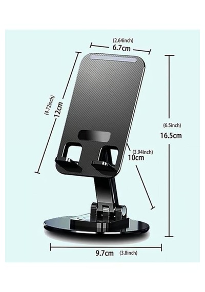 Muhasebeciler, Öğrenciler Için 360 Dönebilir Katlanabilir Telefon Tutucu Stand Yuvarlak Tabanlı