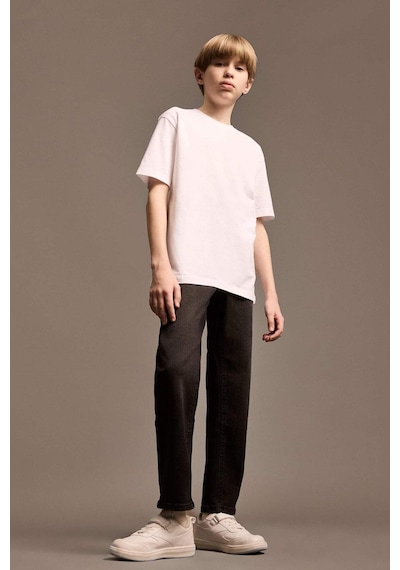 DeFacto Erkek Çocuk Straight Fit Basic Düz Jean Pantolon C7230A825SMNM40