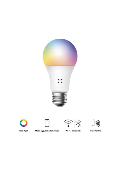 Xenon Smart Akıllı Wi-Fi Led RGB Akıllı Ampul Google Home ve Alexa Uyumlu Çok Renkli Lamba X7021