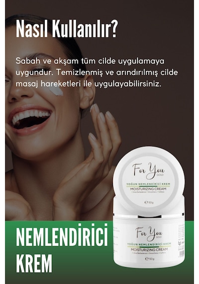 Su Bazlı Normal Ve Kuru Ciltler Için Yoğun Nemlendirici Krem Aloe Vera Hyaluronic Acid 50 Ml