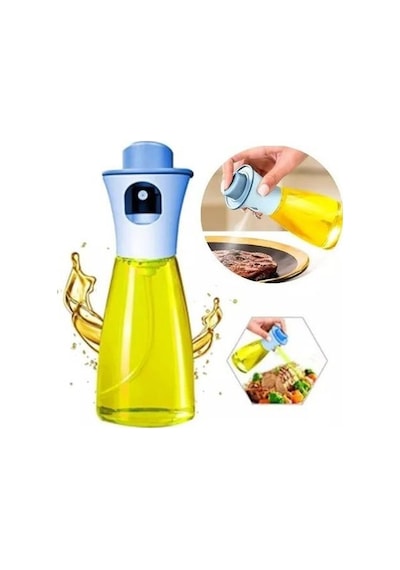3b Trend 2 Adet 220 Ml Çok Amaçlı Zeytinyağı Soya Sosu Sirke Spreyli Cam Şişe Beyaz