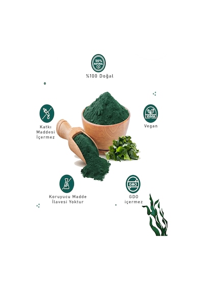 Organik Klamath Yosunu 50g, Premium Klamath Algae Powder Glutensiz, Vegan, Katkısız